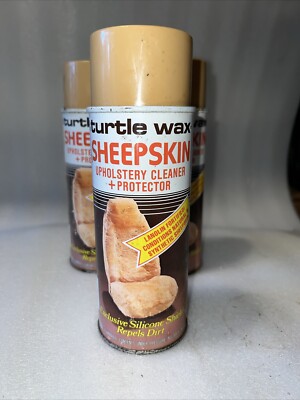 Vintage Sheepskin Upholstery Cleaner & Protector Working Full Can By TURTLE WAX
