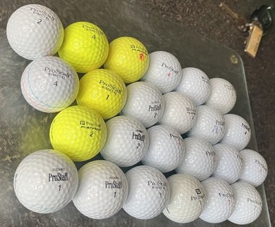 24 Wilson Prostaff Golfbälle neuwertig A Distance Modellmix weiß gelb