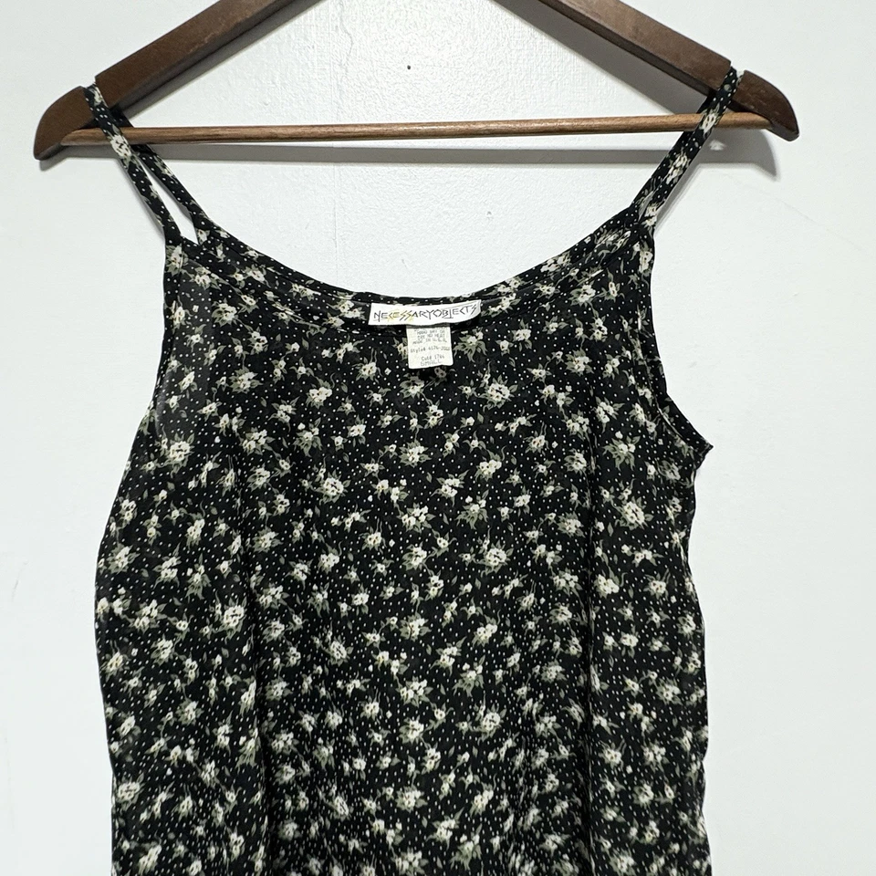 Necessary Objects Vintage Y2K 90s Womens S Dress Tunic Ditzy Floral Whimsigoth - Image 2 of 4