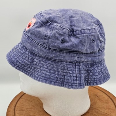 Elmo Sesame Place Heart Bucket Hat Blue Denim SeaWorld Busch
