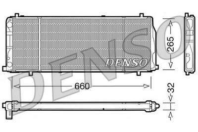 DENSO Radiatore Motore DRM13015 - Raffreddamento Acqua Per Fiat Bravo, Doblo, Lancia Delta - 3