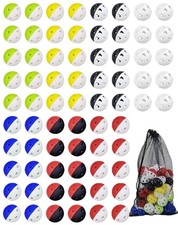 70 Pack Practice Golf Balls, 42mm Rubber Golf Training Ball, Hollow Airflow L...