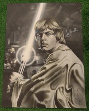Mark Hamill Autographed 18x24 Luke Skywalker Cory Smith Art JSA COA Star Wars