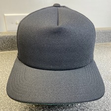 Vintage New Era Foremost Blank Snapback Mesh Trucker Black USA Made Small-Medium