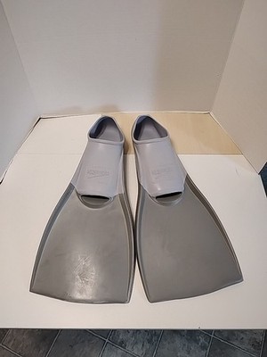 Speedo Rubber Swim Fins Size L 8-9 Ladies, Or 42-43 Long Blade Design.