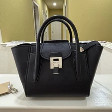 MICHAEL KORS COLLECTION Bancroft Mini Calf Leather Satchel In Black $990