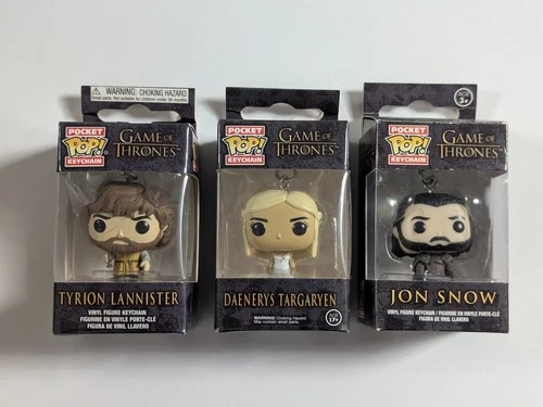 Game of Thrones Funko Pocket Pop! Keychains set of 3: Tyrion, Daenerys, Jon Snow
