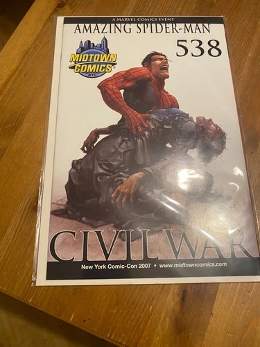 Amazing Spiderman Spider-man #538 Civil War Midtown Comics New York Comic Con
