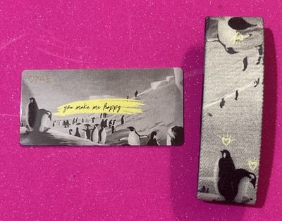 Zox You Make Me Happy Armband und Karte. Pinguin Thema