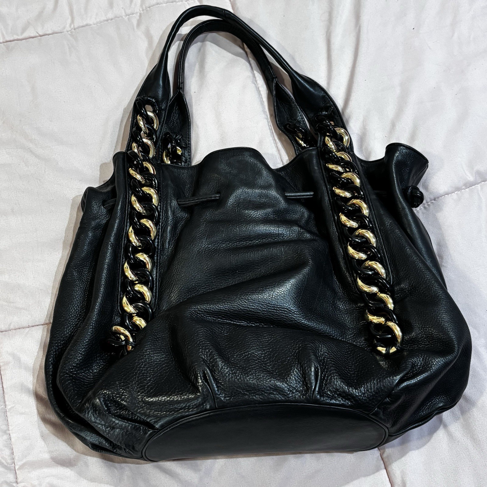 Authentic Michael Kors Collection Leather Runway Purse Limited edition Rare Lrg image 3