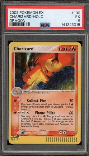 Pokemon Charizard EX Dragon Holo Secret Rare #100 PSA 5
