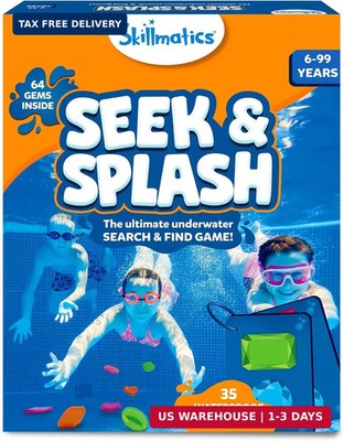 Skillmatics Pool Toys - Seek & Splash, Search & Find Water Game, Swimming Pool D