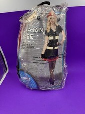 Spirit Halloween Fireman Babe Adult Costume Dress Hat Gloves Size Small 4-6