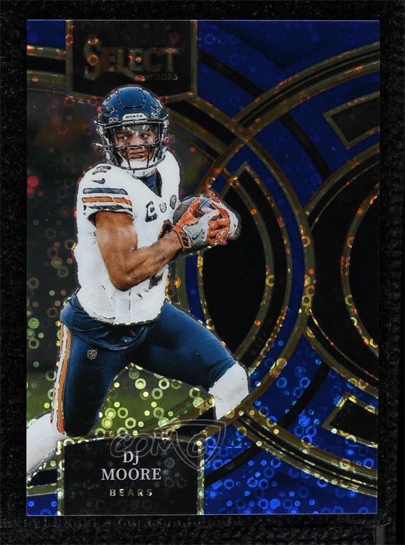 2023 Panini Select Premier Level Blue Disco Prizm /25 DJ Moore #159 00em