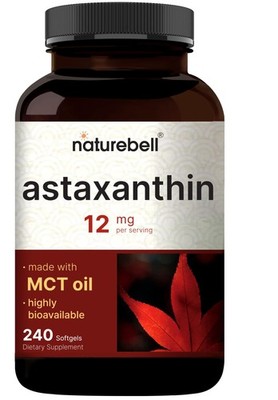NatureBell Maximum Strength Astaxanthin 12mg, 240 240 Count (Pack of 1)