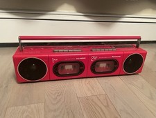VTG Panasonic Boombox RX-F11 Double Cassette Player FM/AM Radio Needs Repair