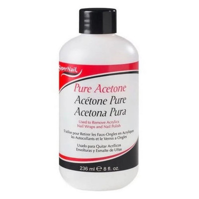 Super Nail Pure Acetone Polish Remover, 8 Oz, 2 Pack