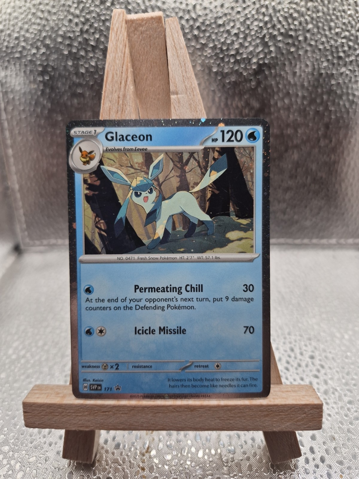 Pokemon Glaceon SVP 171 Scarlet & Violet Cosmos Holo Black Star Promo NM
