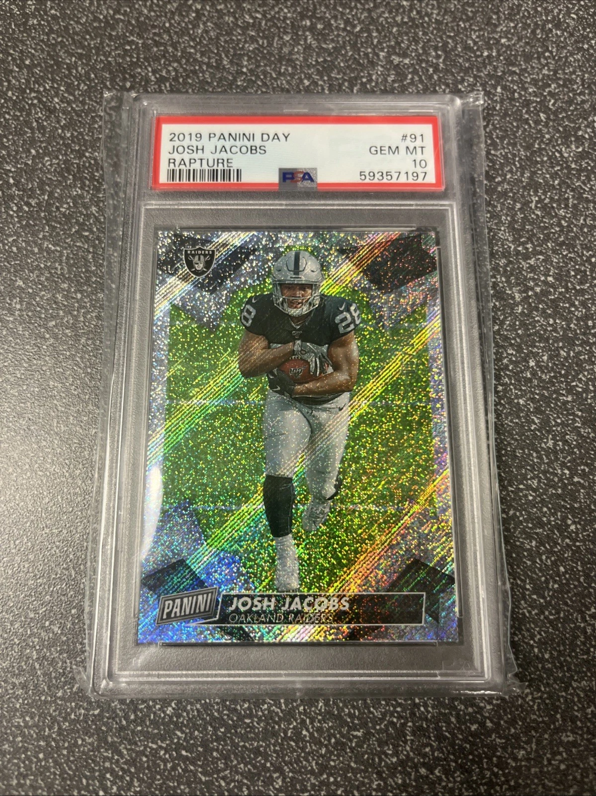Josh Jacobs Panini Day #91 Rapture