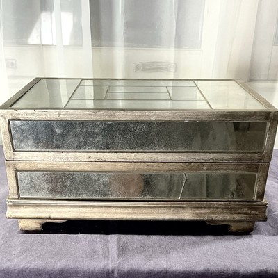 Uttermost Mirrored Trory Box 14.75'' long  x 10'' wide x 7'' tall - lined dresser