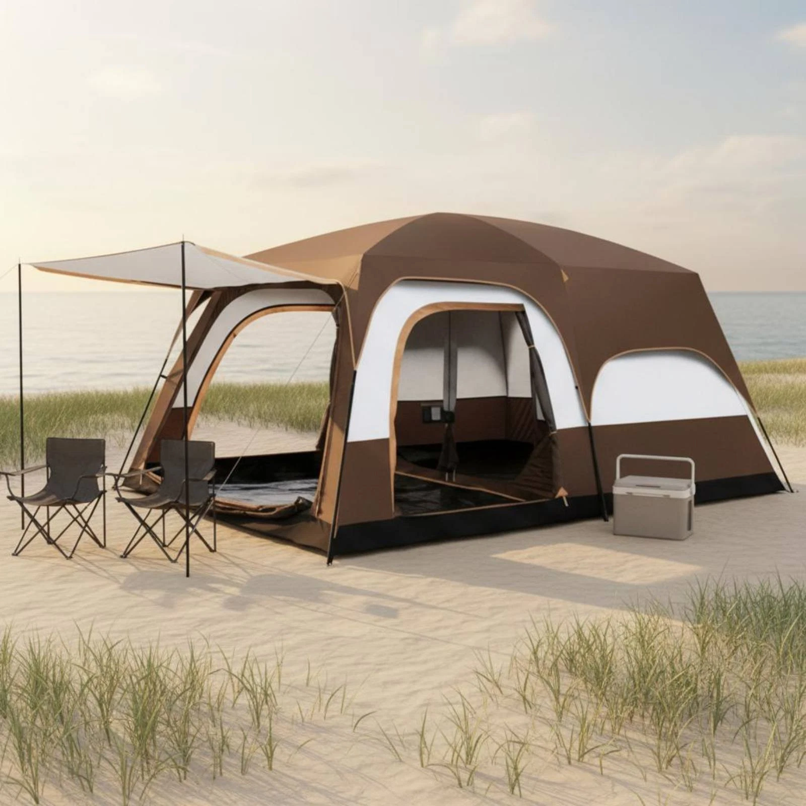 Multi-Room Tent Waterproof 2 Room Family Tent Mesh for Groups