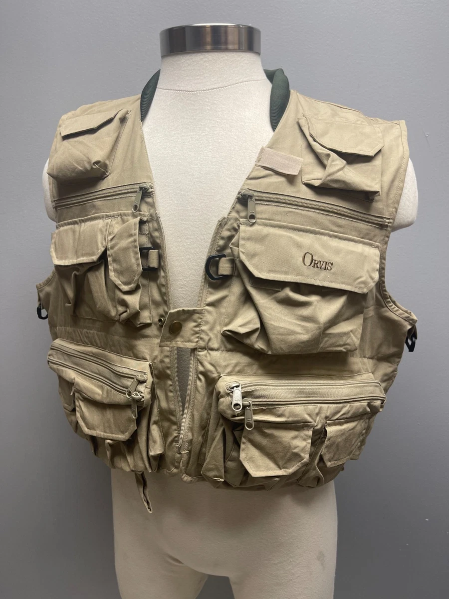 Vintage Orvis Super Tac-L-Pak Fly Fishing Vest Large Multi Pocket