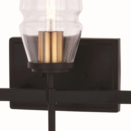 Warren 3-Light Bathroom Light in Mid-Century Modern Style 11.25 Inches Tall and - Picture 3 of 9