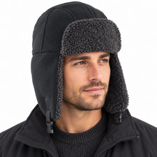 Result Thinsulate Sherpa Trapper Hat Winter Fleece Warm Cap with Ear Flaps Faux