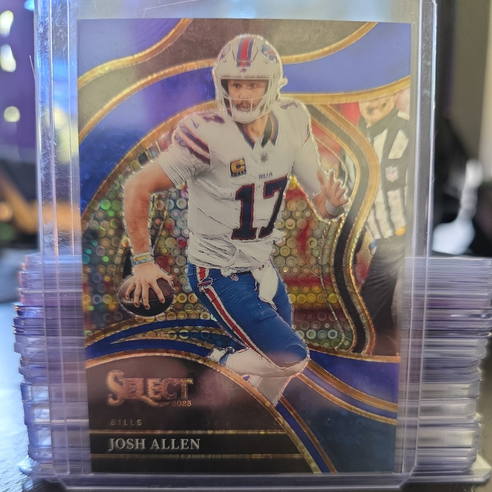 2023 Panini Select Club Level #252 Josh Allen Blue Disco Prizms #/25