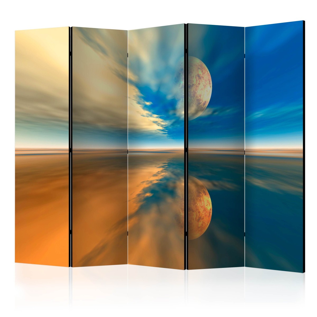 Paravent 5 volets Fly Me To the Moon 172x225cm en toile imprimée