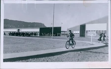 1956 Moab Ut Elementary School Yard Kids Bike Drive Capacity Children 5X7 Photo