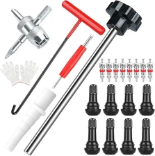 22 pcs quick change tire valve tool kit stem core replacement automotive tool