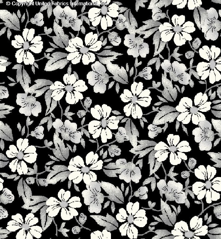 Challis 人造丝印花 Prosaic 花卉面料礼服面料缝纫面料 — 第 3/4 张图片