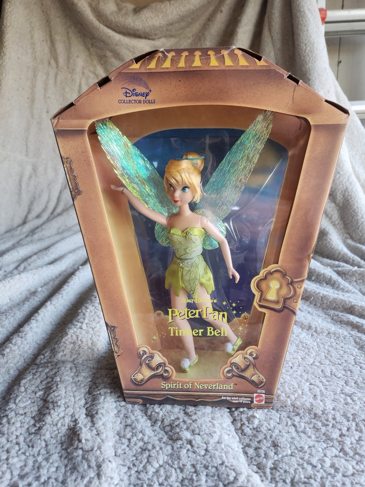 Tinker Bell Classic Doll & Brush Disney Store Peter Pan 10''