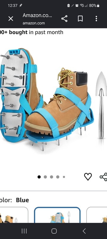 Lawn Aerator Shoes for Grass, Upgraded Aerating Shoe Double-Layer Spring Auto.