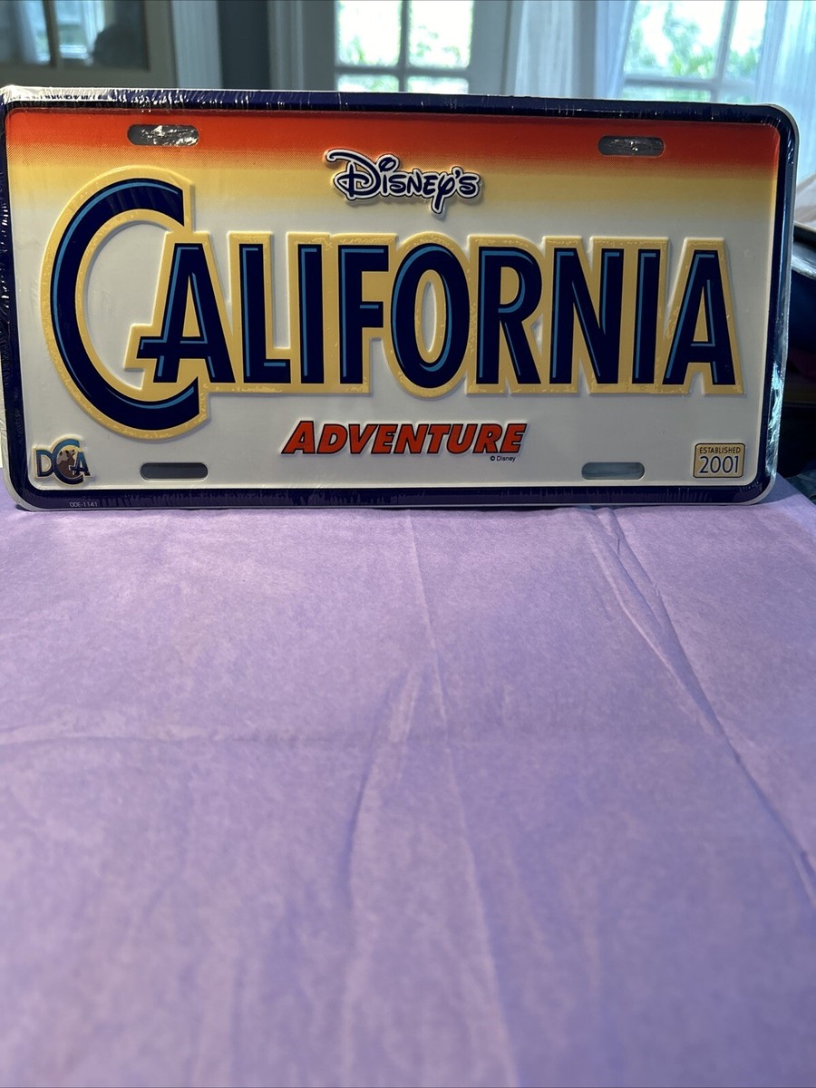 Disney California Adventure Metal License Plate Tag NEW Sealed