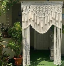 Large Handmade Macrame Wedding Backdrop  Boho Cotton Wall Hanging  Wedding Art