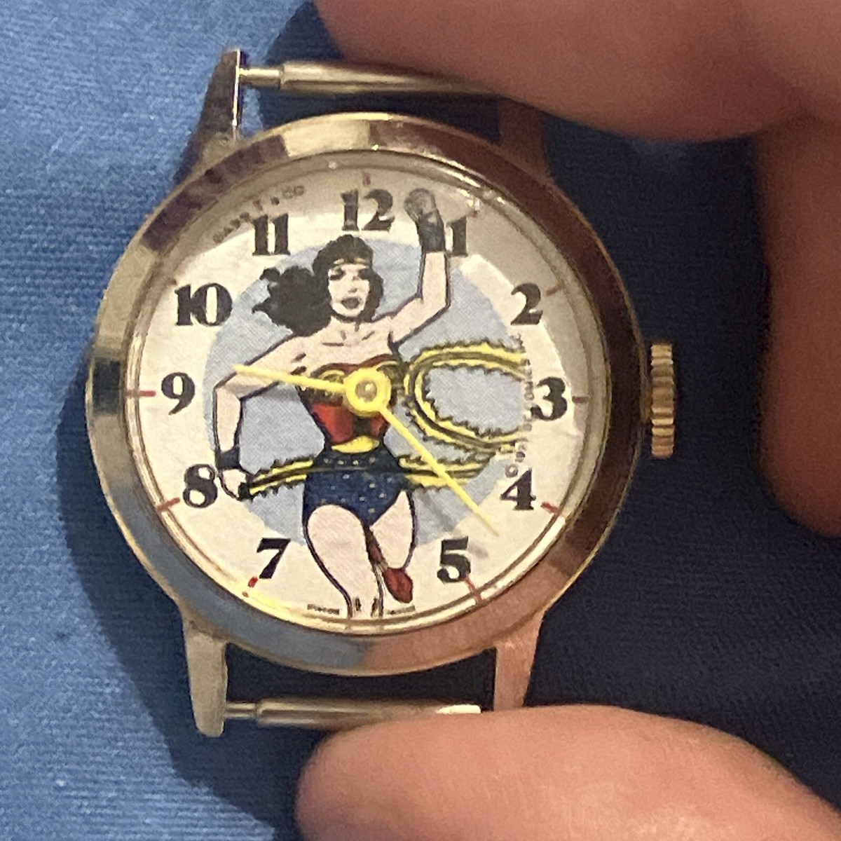 当時物【1977年製】箱付き☆スーパーマン ヴィンテージ 手巻き腕時計