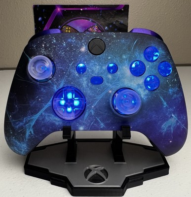 Galaxy Blue Nebula - RGB LED - Custom Wireless Controller for Xbox Or PC