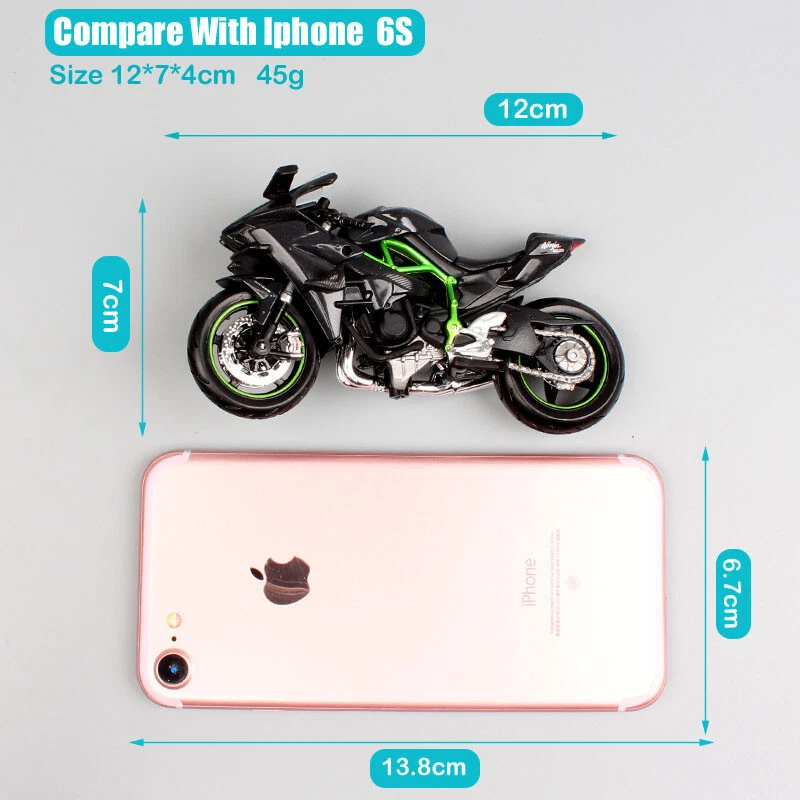 Maisto 1:18 Scale Kawasaki Ninja H2R H2 Racing Motorcycle Diecast Toy Bike Model - Image 3 of 4