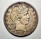1916-D  BARBER QUARTER   XF/AU   #7765