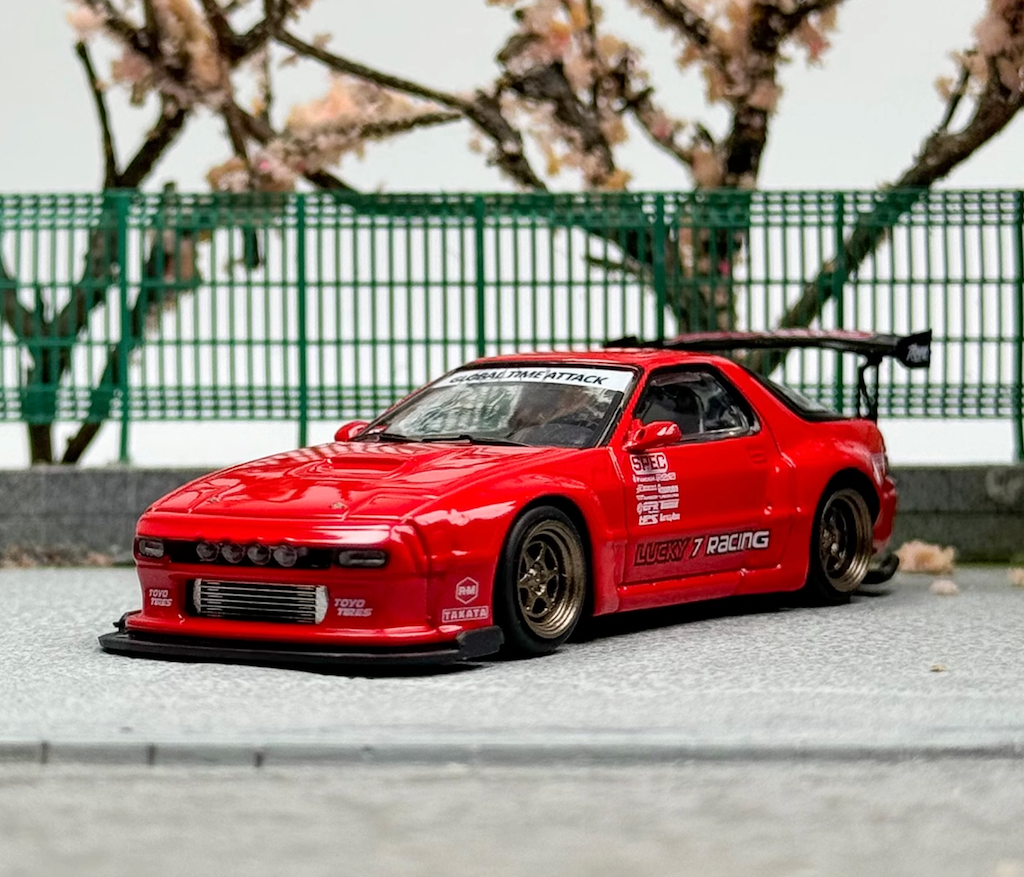 ZD Tarmac 1:64 Red JDM RX-7 FC3S Pandem Sports GT Model