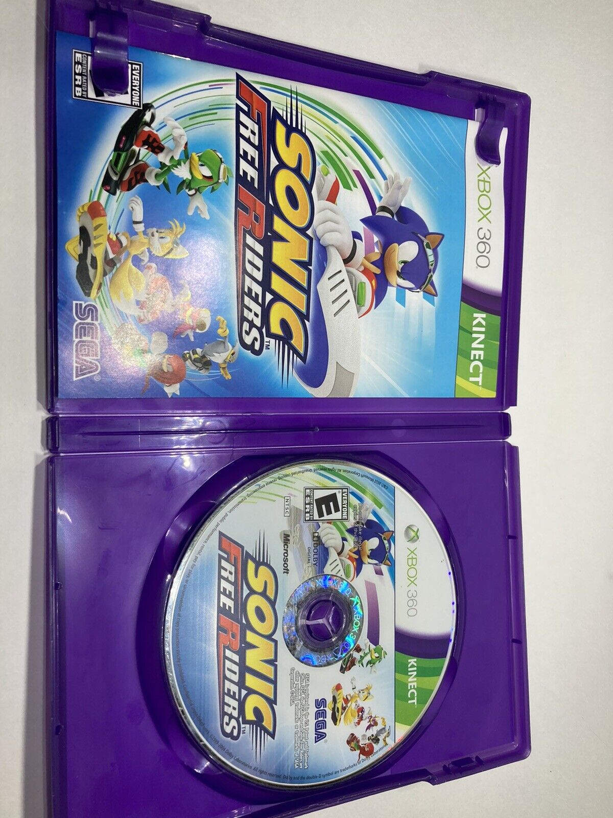 Sonic Free Riders Microsoft Xbox 360 Kinect Game Complete in box with Manual