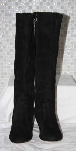 AirFlex Womens Size AU7/EU38 Black Suede Knee Boots Hidden Heel Zip - Picture 4 of 9