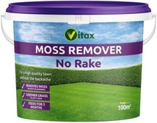 Vitax Moss Remover No Rake Greener Grass Feed 100m2 Tub