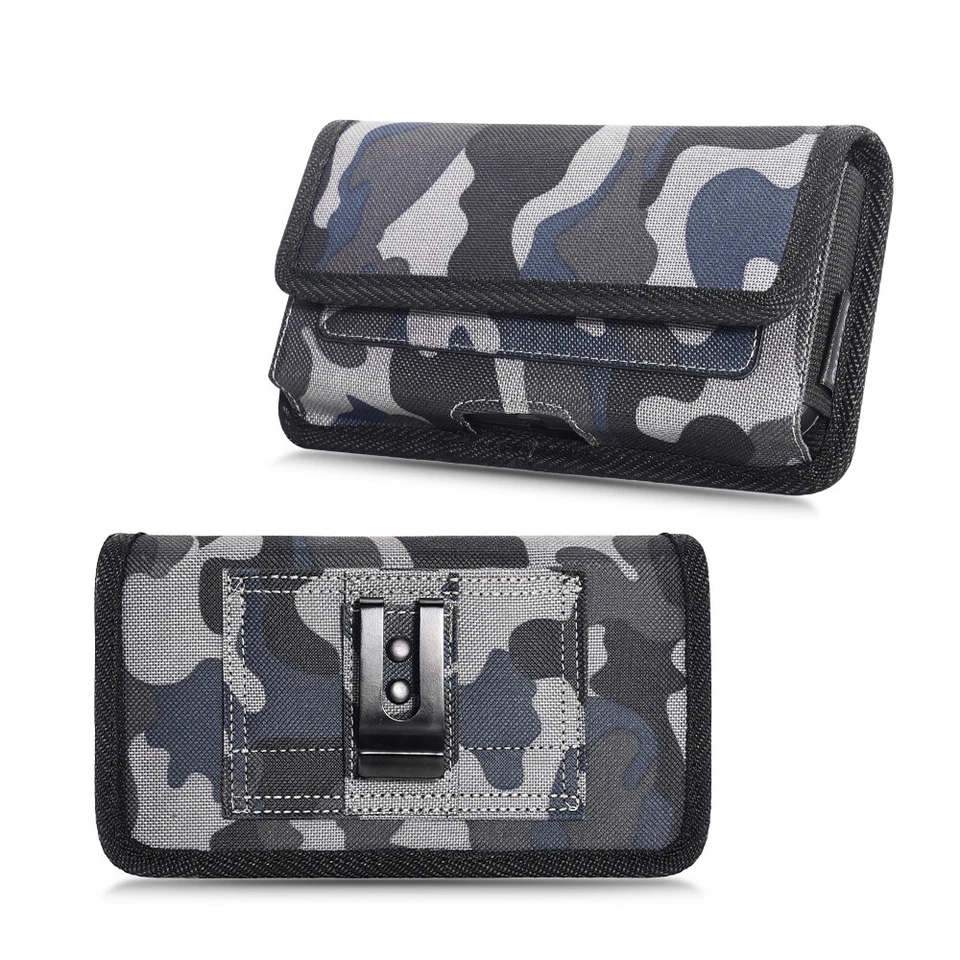 Gray Horizontal Camo Pattern Belt Clip Holster For iPhone 16 Pro Max / 16 Pro - Image 3 of 4