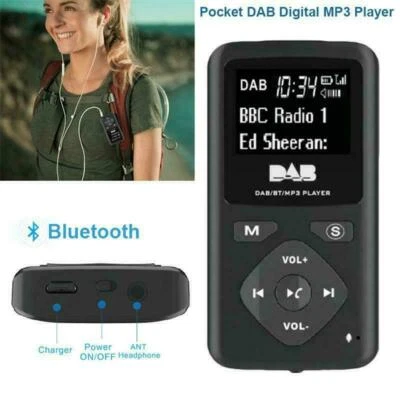 Persönliche tragbare Tasche Digital DAB/DAB+ UKW Radio Kopfhörer Bluetooth MP3 Player - Bild 1 von 4
