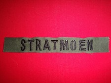 US Army Subdued Pocket Patch STRATMOEN Name Tape