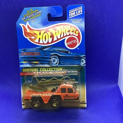 2000 Hot Wheels #113 Virtual Collection Cars FLAME STOPPER Orange w/RZR Sp China
