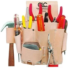 CLC Custom Leathercraft W500 Electrician's Tool Pouch, Heavy Duty, 8-Pocket, Tan